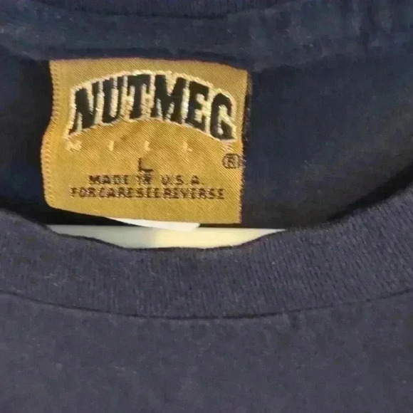 Vintage Nutmeg Cleveland‎ Indians mens large navy blue with chief wahoo T-shirt - Picture 3 of 6